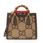Gucci Jumbo GG Canvas Diana Small Tote