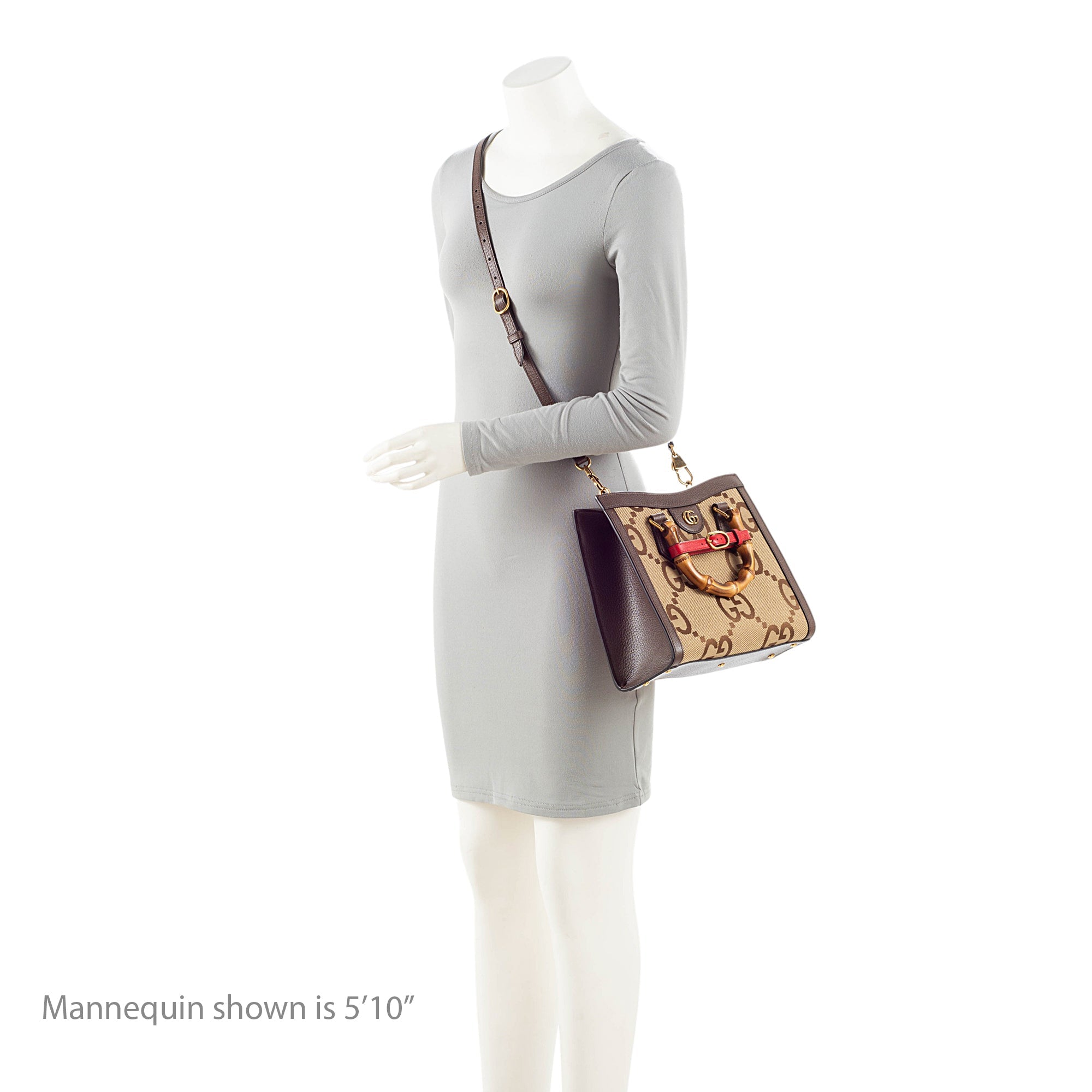 Gucci Jumbo GG Canvas Diana Small Tote