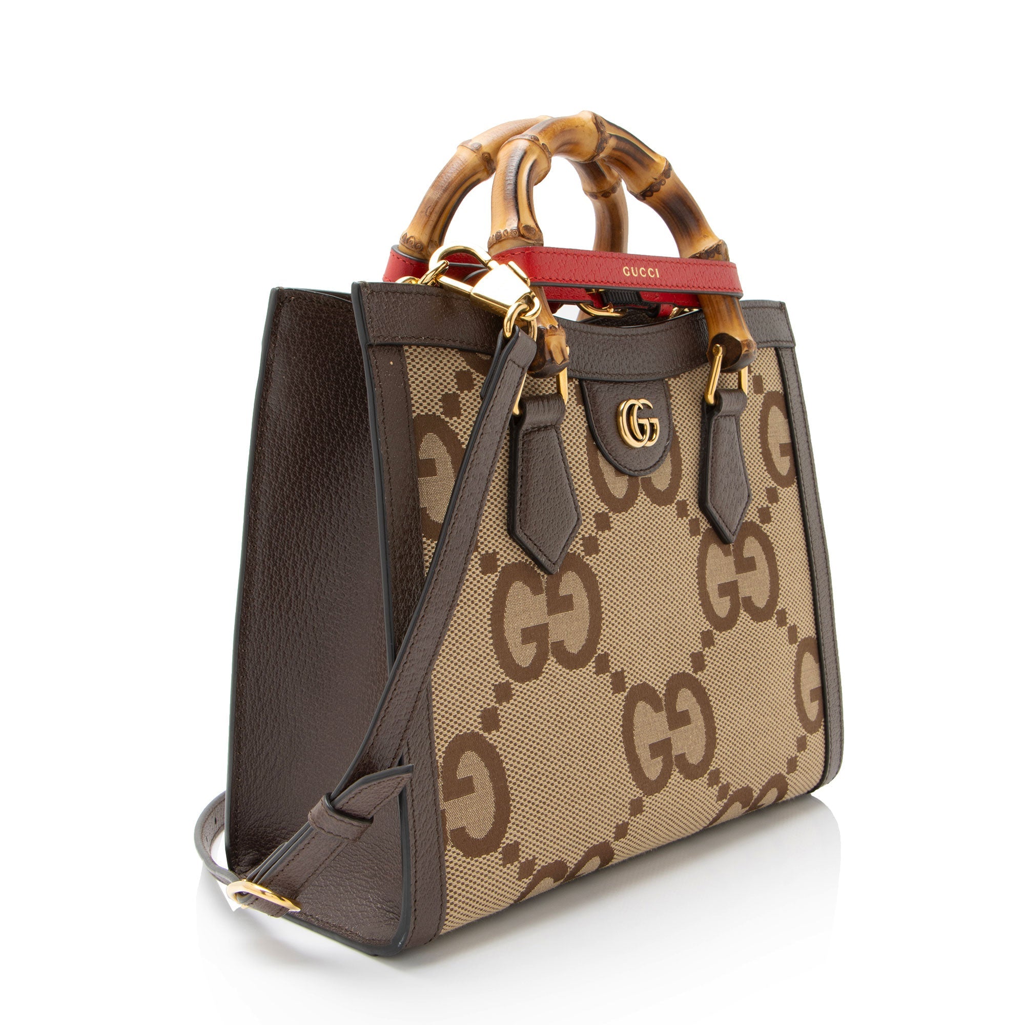 Gucci Jumbo GG Canvas Diana Small Tote