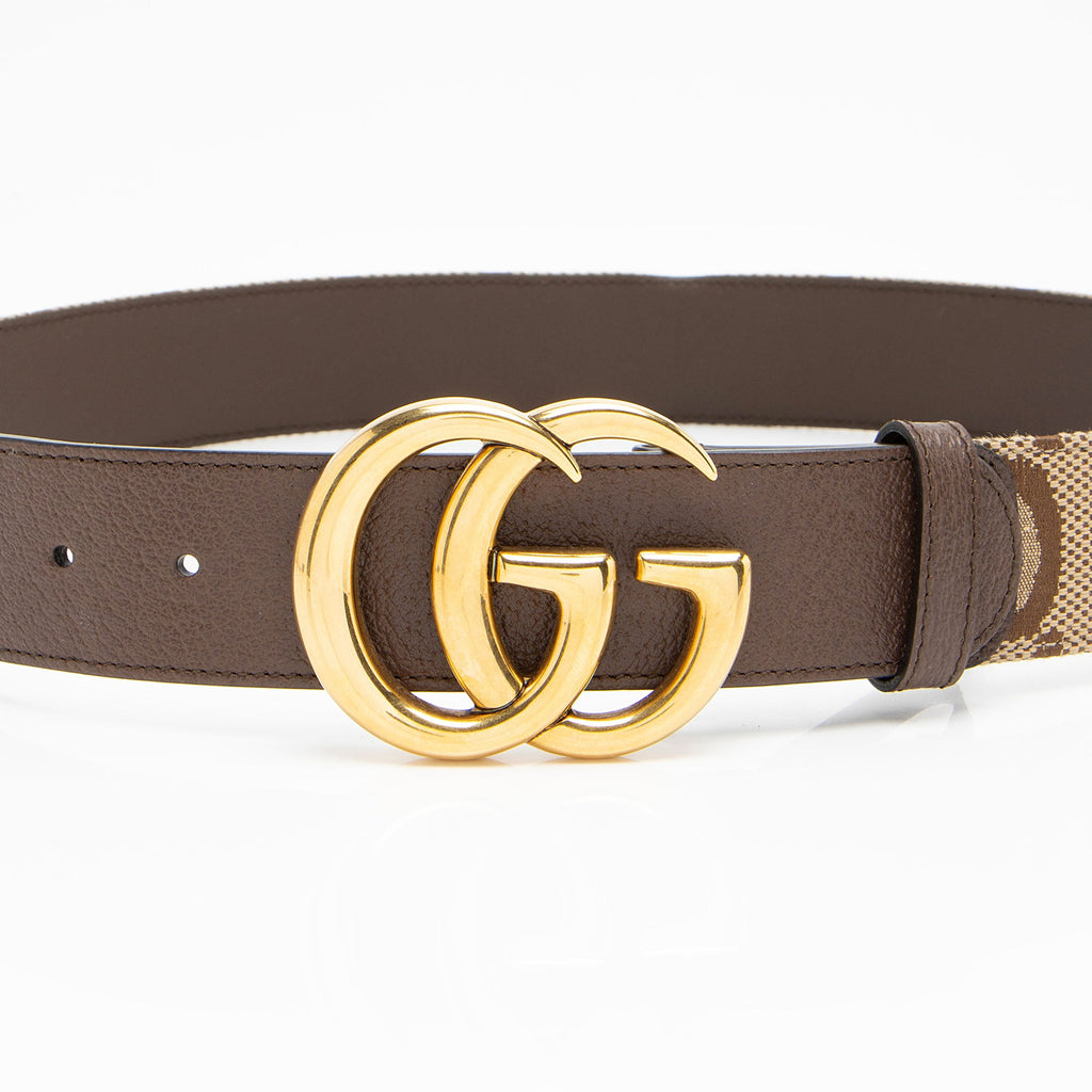 Gucci Jumbo GG Canvas GG Marmont Belt - Size 36 / 90