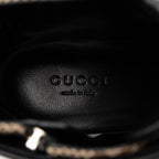 Gucci Jumbo GG Canvas Leather GG Marmont Combat Boots - Size 6.5 / 36.5