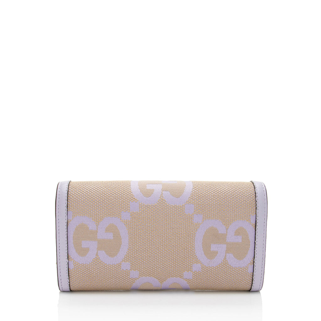 Gucci Jumbo GG Canvas Ophidia Continental Wallet on Chain