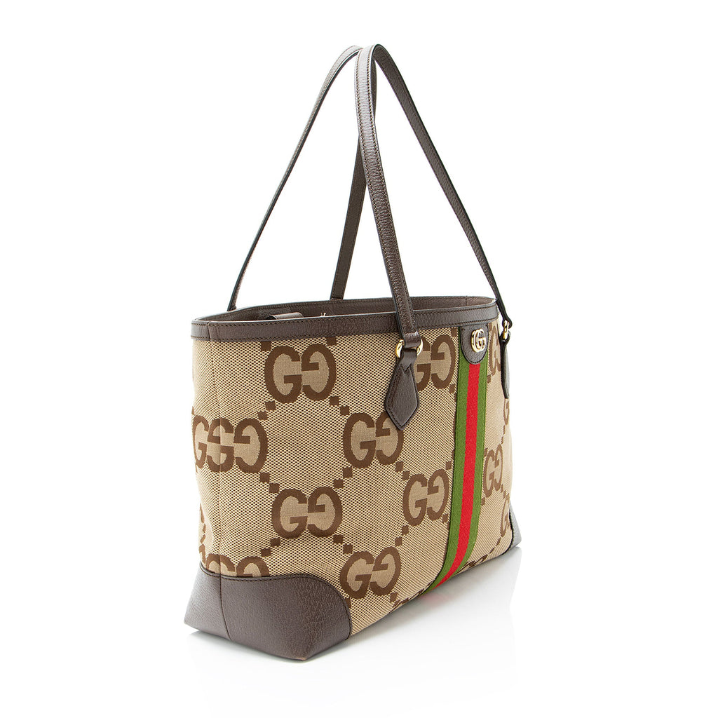 Gucci Jumbo GG Canvas Ophidia Large Shopping Tote