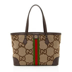 Gucci Jumbo GG Canvas Ophidia Medium Tote (SHF-nLNam4)