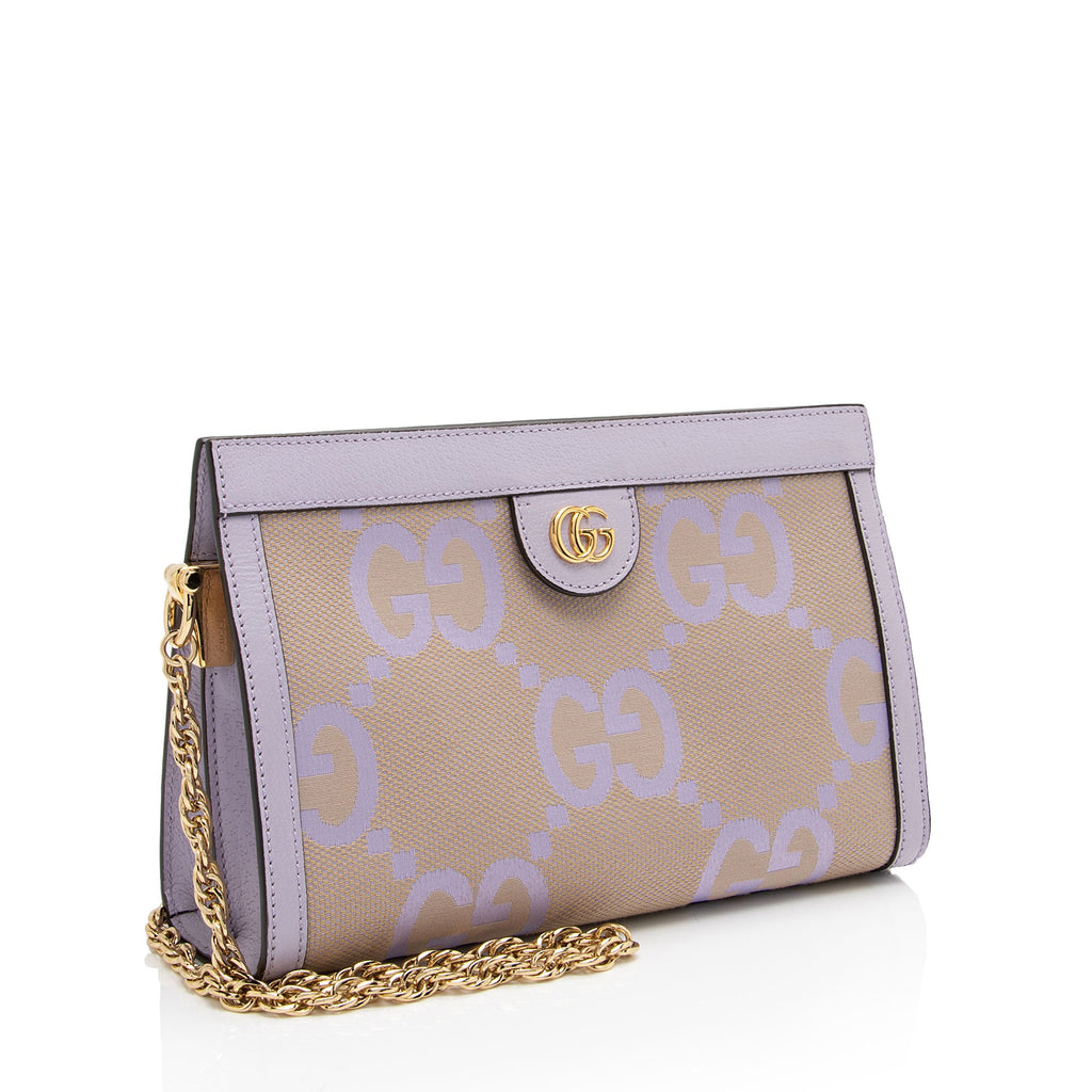 Gucci Jumbo GG Canvas Ophidia Small Shoulder Bag (SHF-omH5F8)