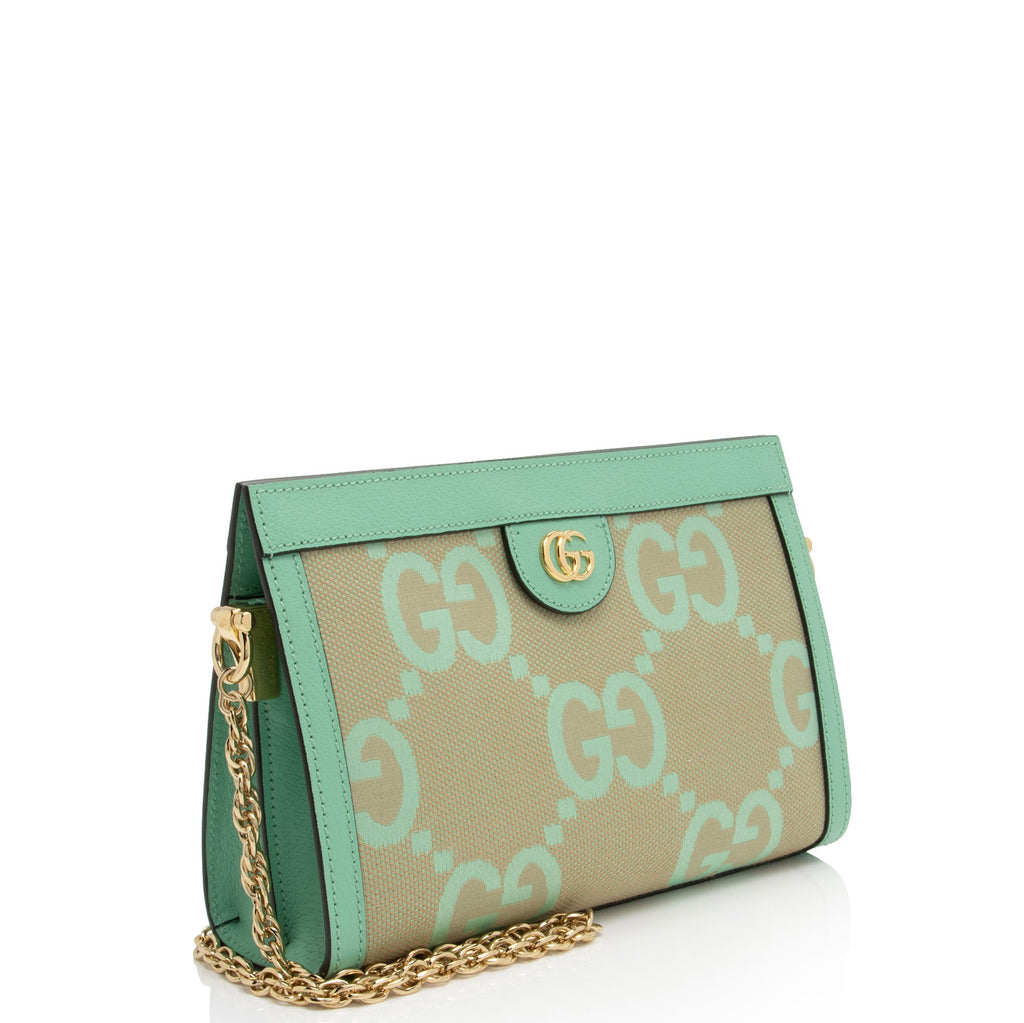 Gucci Jumbo GG Canvas Ophidia Medium Chain Shoulder Bag
