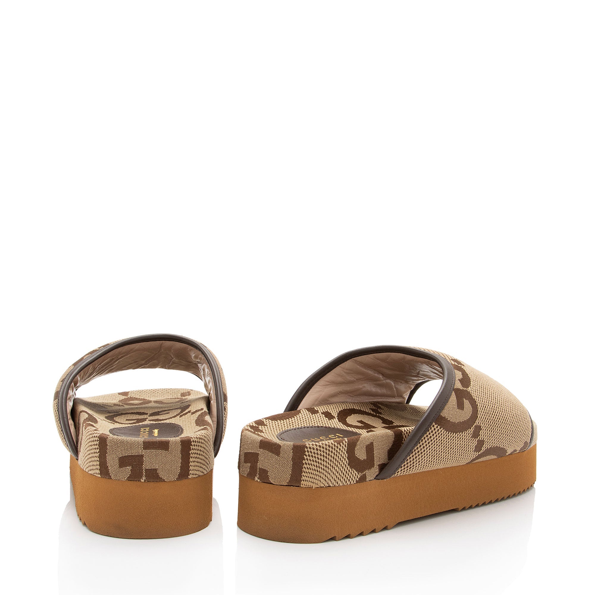 Gucci Jumbo GG Canvas Platform Slides - Size 8 / 38 (SHF-wQbSDE)