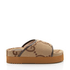 Gucci Jumbo GG Canvas Platform Slides - Size 8 / 38 (SHF-wQbSDE)