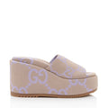 Gucci Jumbo GG Canvas Platform Wedge Slides - Size 11 / 41 (SHF-TTDQvS)