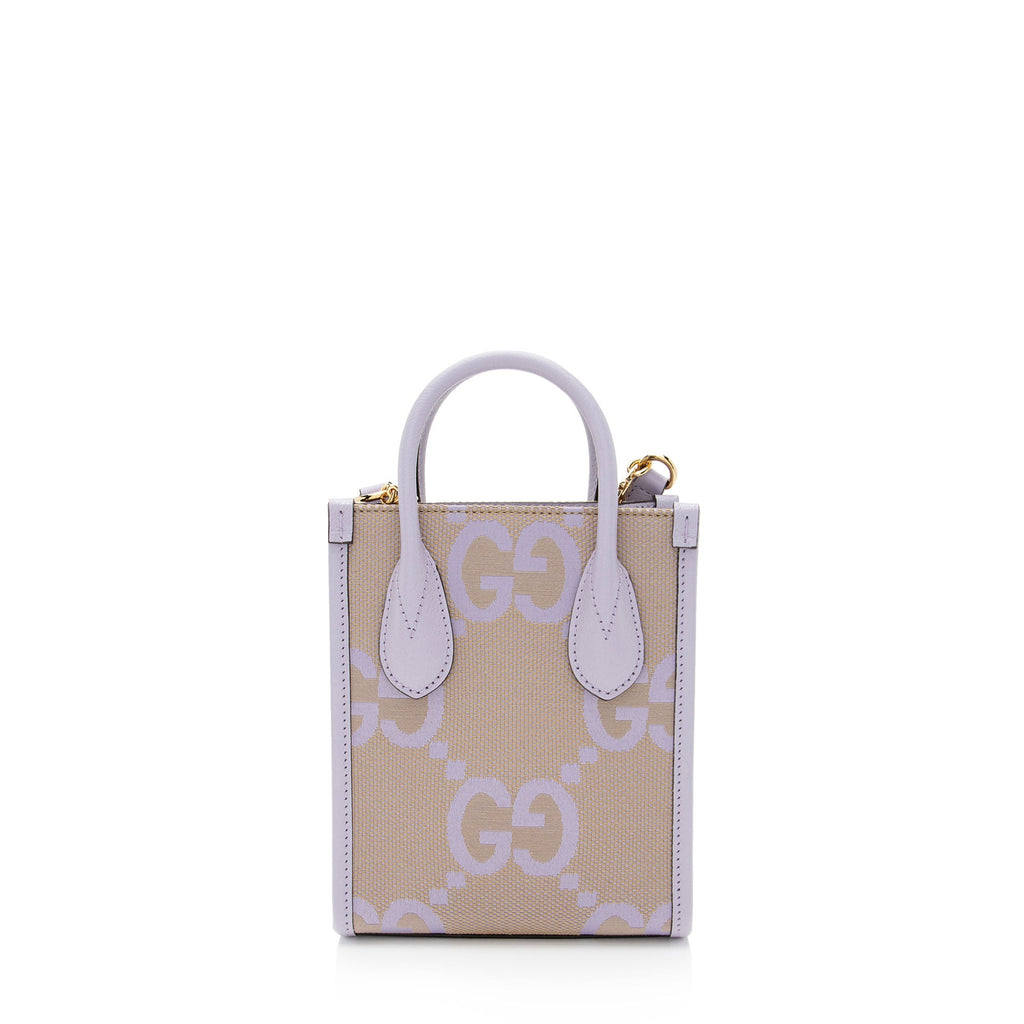 Gucci Jumbo GG Canvas Vertical Mini Tote