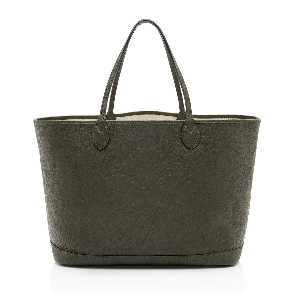 Gucci Jumbo GG Embossed Leather Large Tote