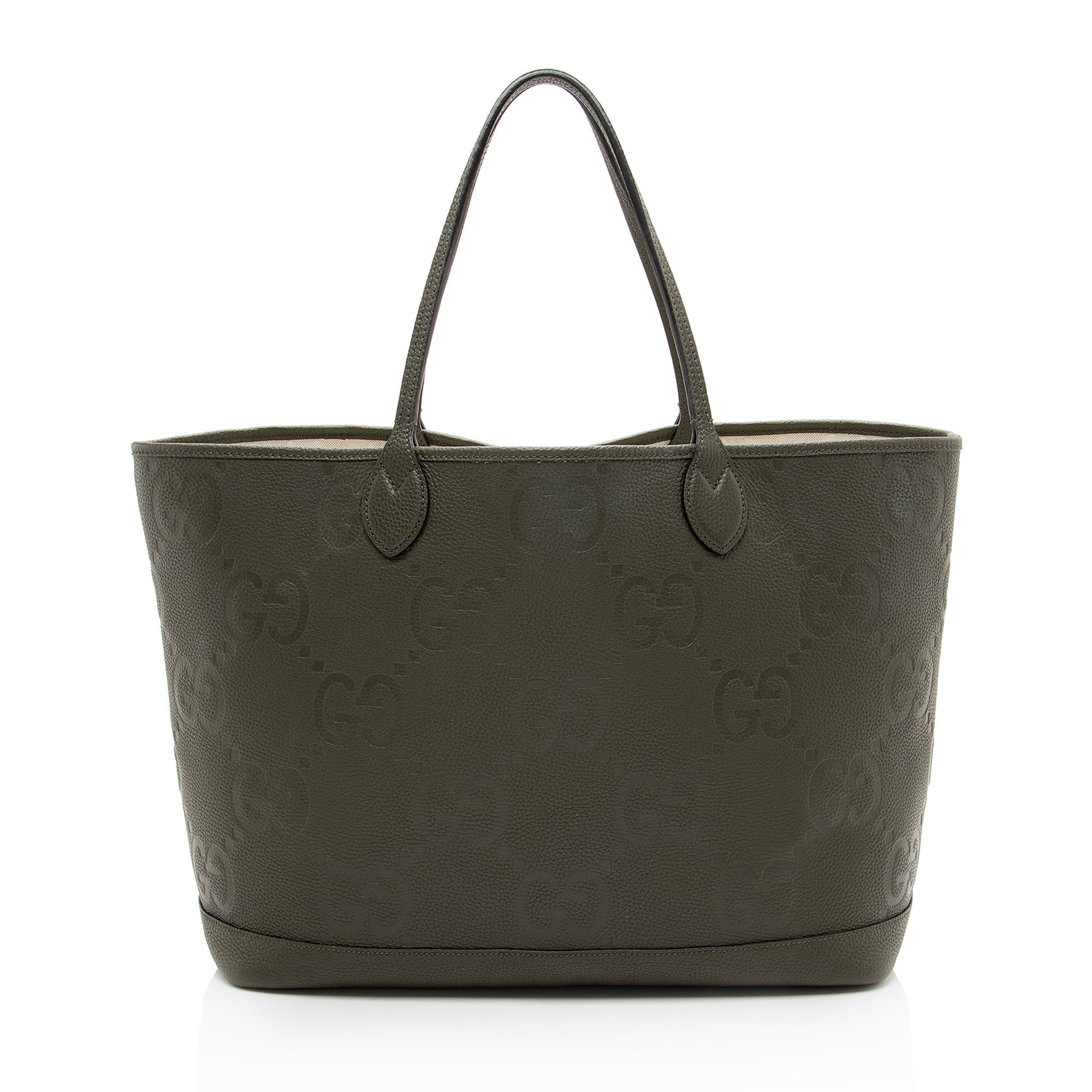Gucci Jumbo GG Embossed Leather Large Tote