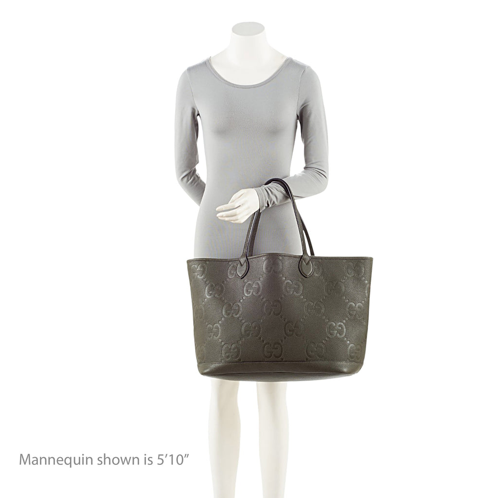 Gucci Jumbo GG Embossed Leather Large Tote
