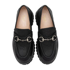 Gucci Jumbo GG Leather Horsebit Lug Sole Loafers - Size 7 / 37 (SHF-YQXZhe)