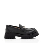 Gucci Jumbo GG Leather Horsebit Lug Sole Loafers - Size 7 / 37 (SHF-YQXZhe)