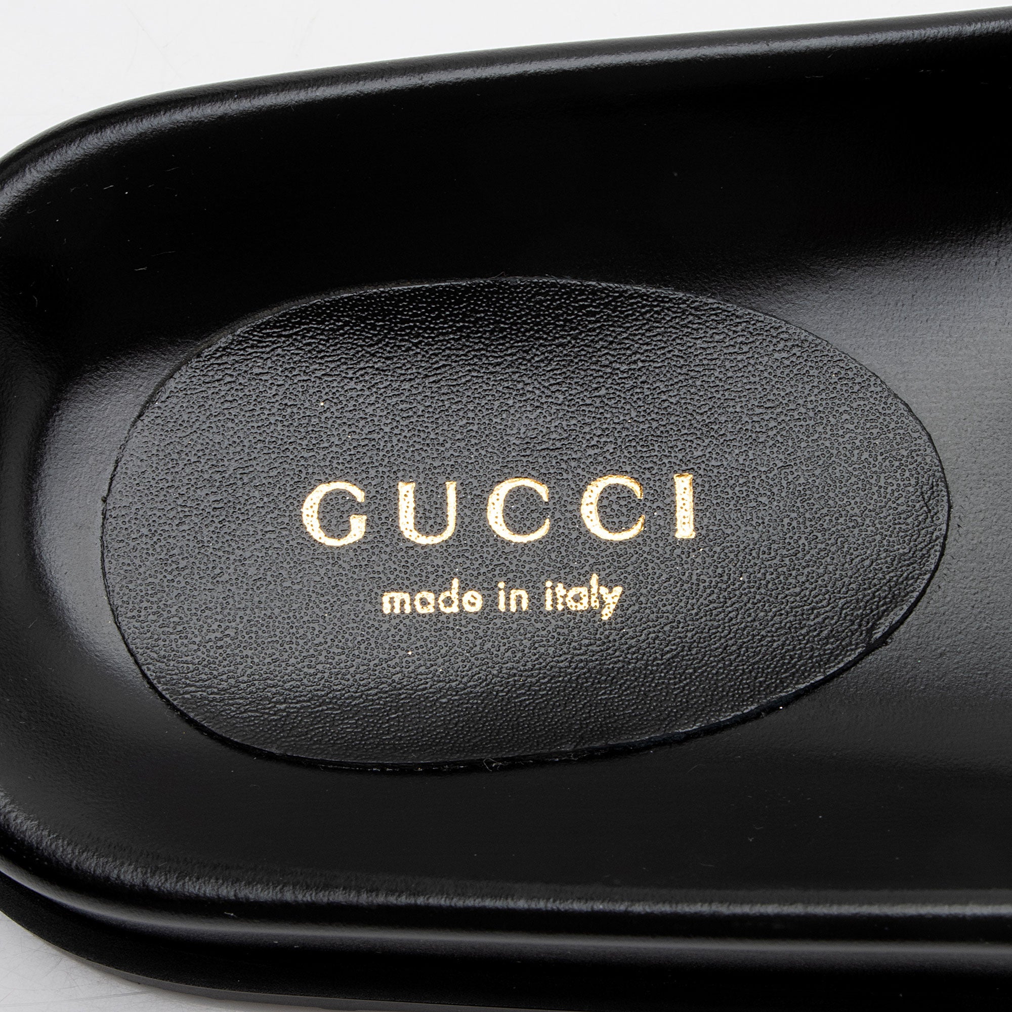 Gucci Jumbo GG Leather Slides - Size 6.5 / 36.5