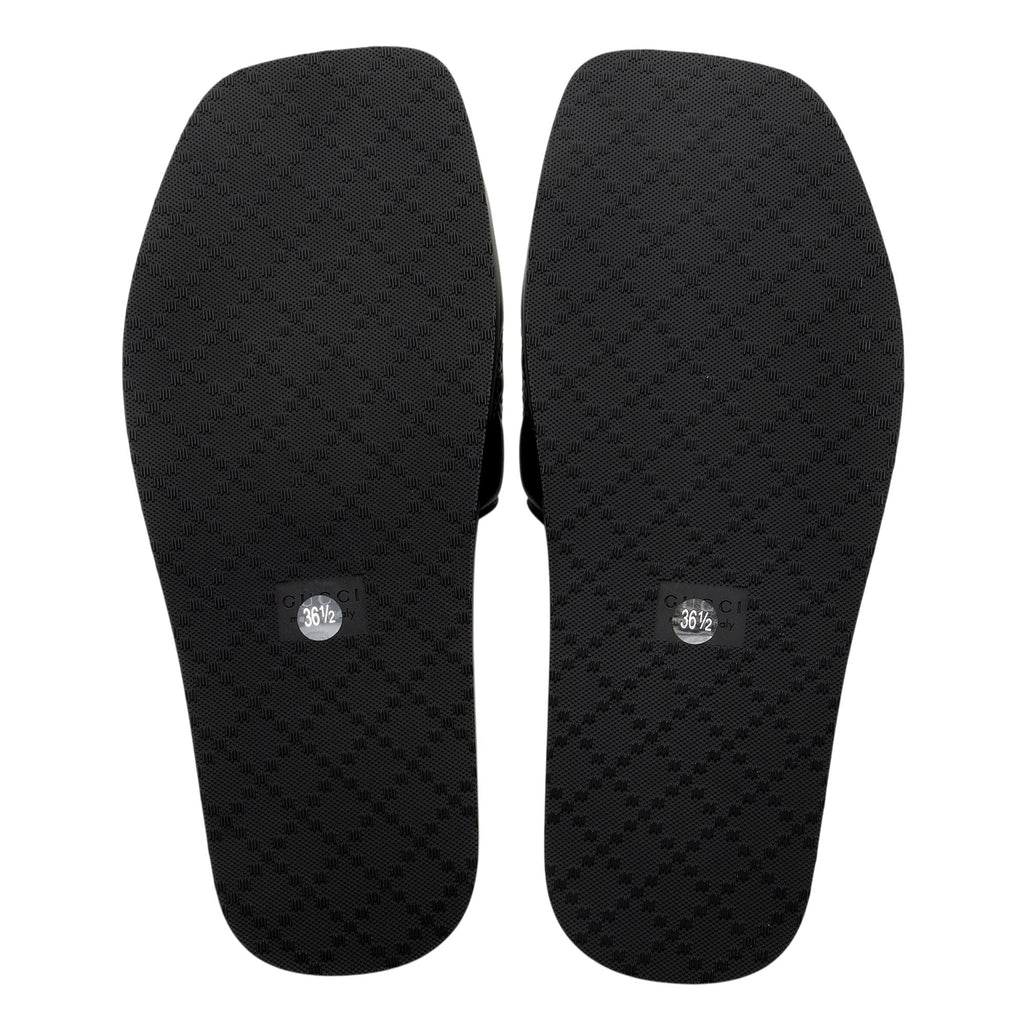 Gucci Jumbo GG Leather Slides - Size 6.5 / 36.5