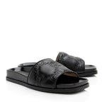 Gucci Jumbo GG Leather Slides - Size 6.5 / 36.5