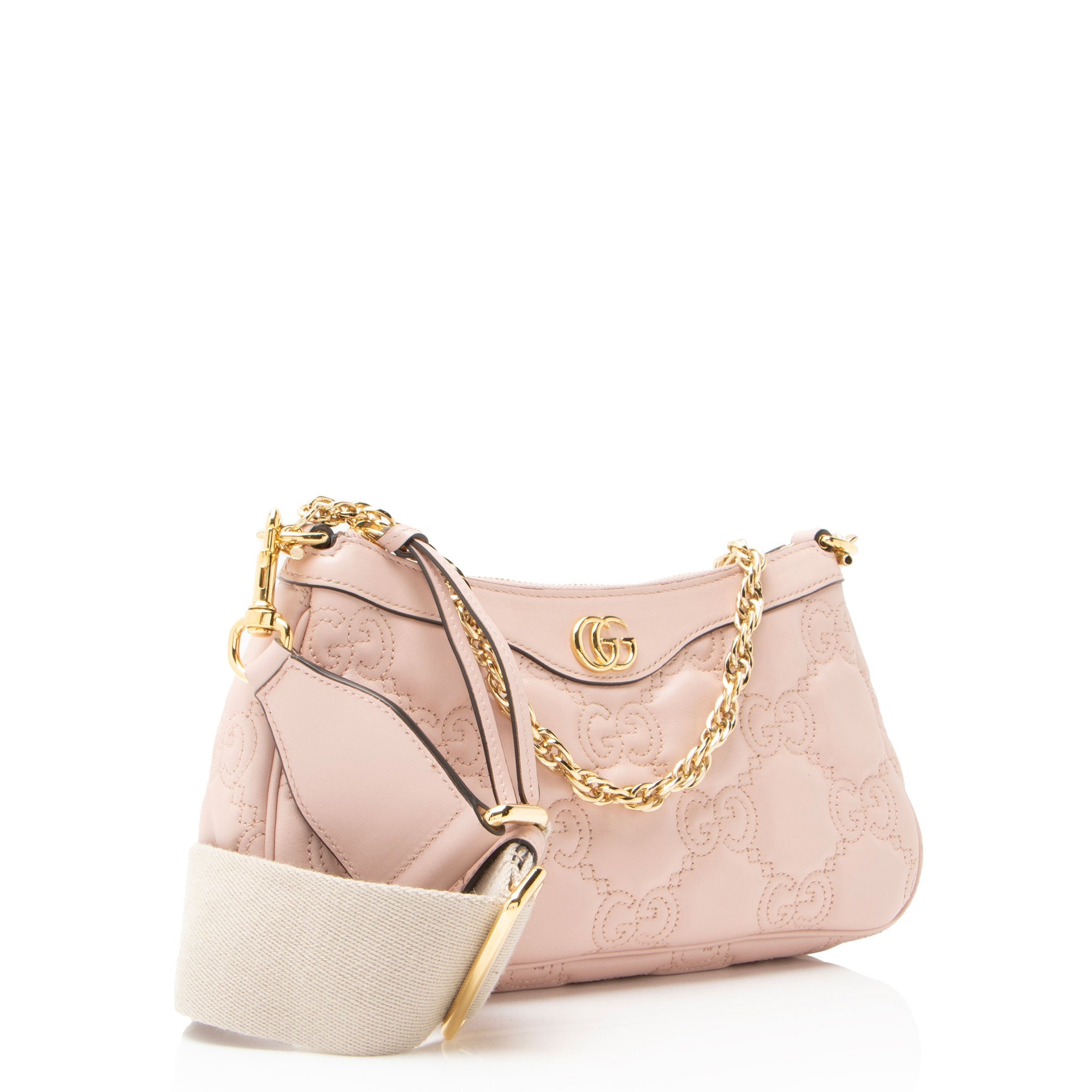 Gucci Jumbo GG Matelasse Leather Chain Small Crossbody