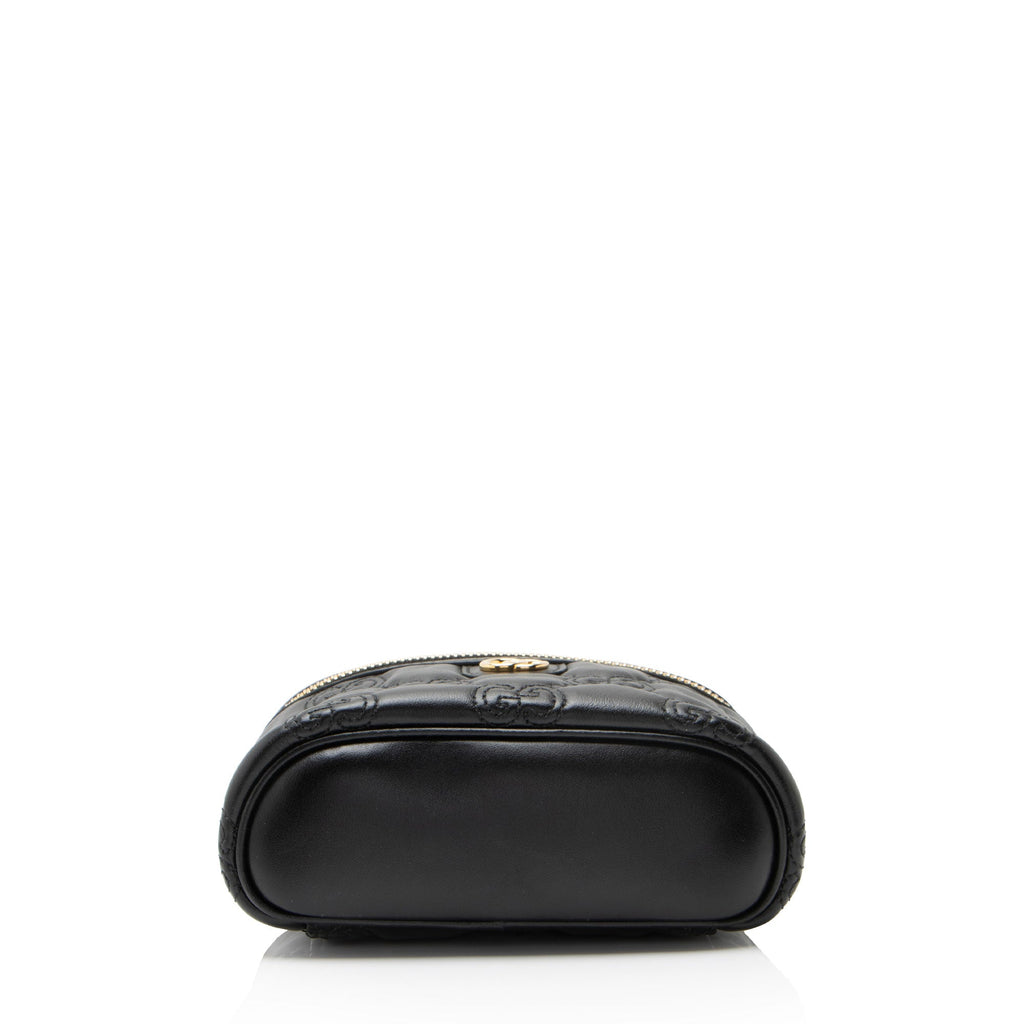 Gucci Jumbo GG Matelasse Leather Mini Vanity Crossbody
