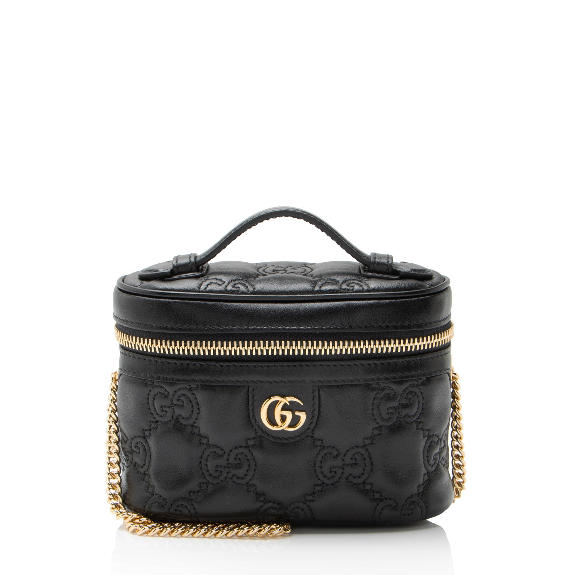 Gucci Jumbo GG Matelasse Leather Mini Vanity Crossbody