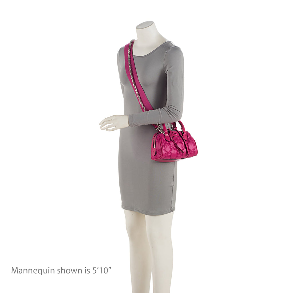 Gucci Jumbo GG Matelasse Nylon Mini Bowling Bag