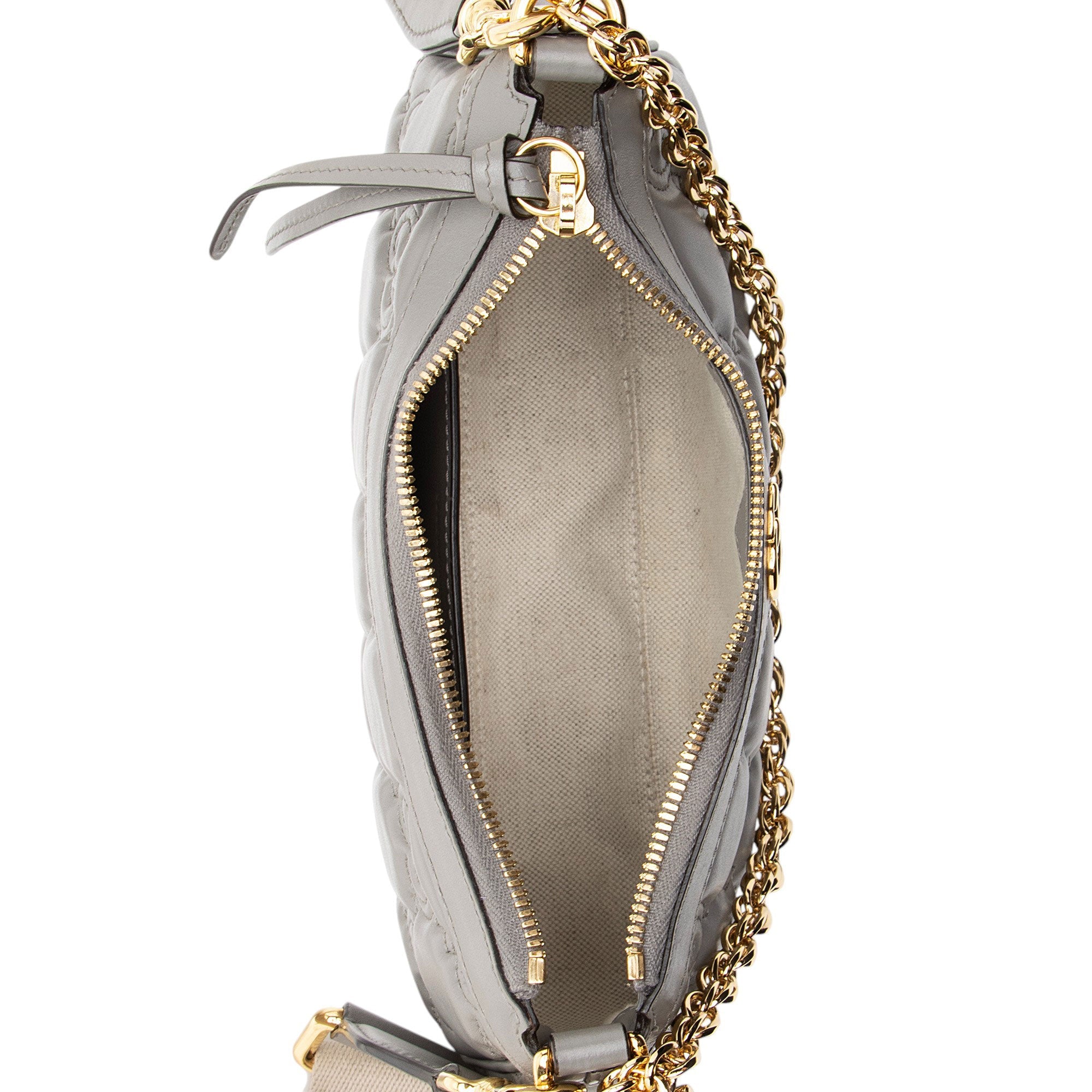 Gucci Jumbo GG Matelasse Leather Chain Small Crossbody