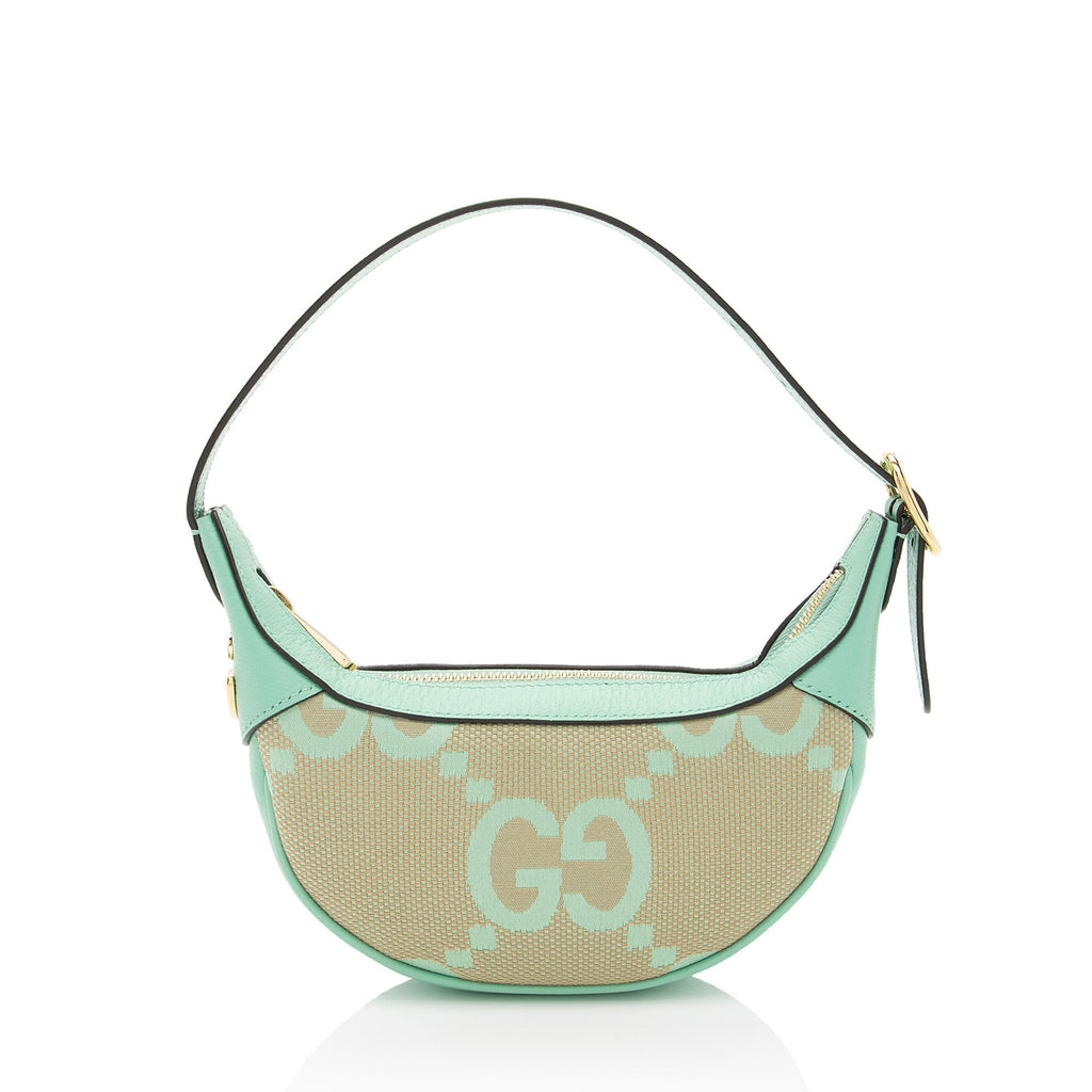 Gucci Jumbo GG Web Half Moon Mini Hobo