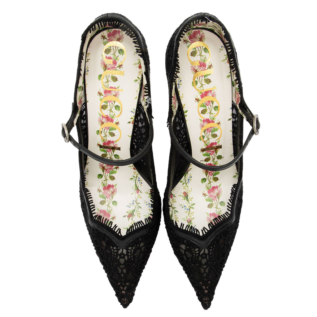 Gucci Lace Virginia Pumps - Size 7.5 / 37.5
