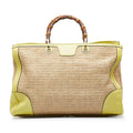 Gucci Large Bamboo Raffia Satchel (SHG-xxZMBj)