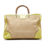 Gucci Large Bamboo Raffia Satchel (SHG-xxZMBj)