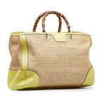 Gucci Large Bamboo Raffia Satchel (SHG-xxZMBj)