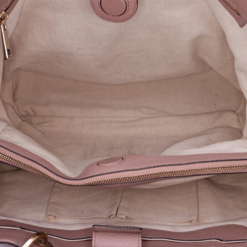 Gucci Large Calfskin Bamboo Shopper Satchel