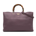 Gucci Large Calfskin Bamboo Shopper Satchel