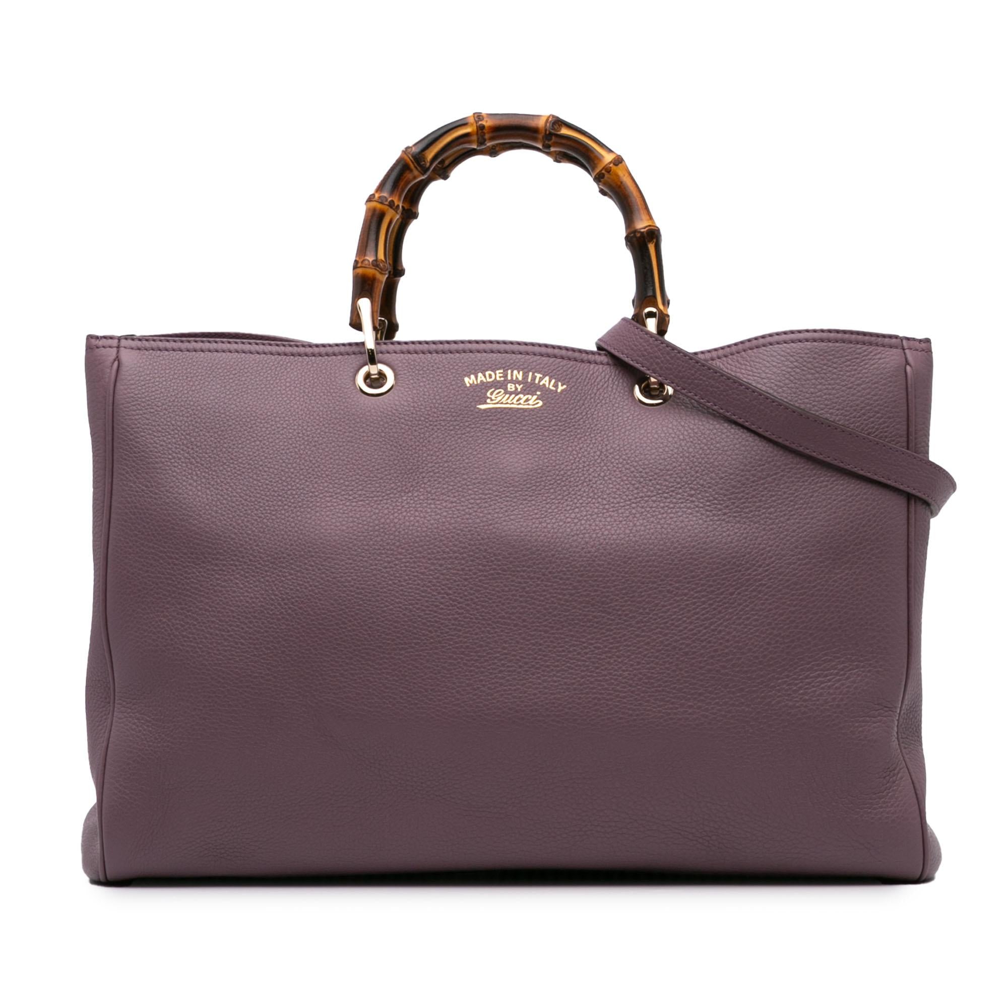 Gucci Large Calfskin Bamboo Shopper Satchel