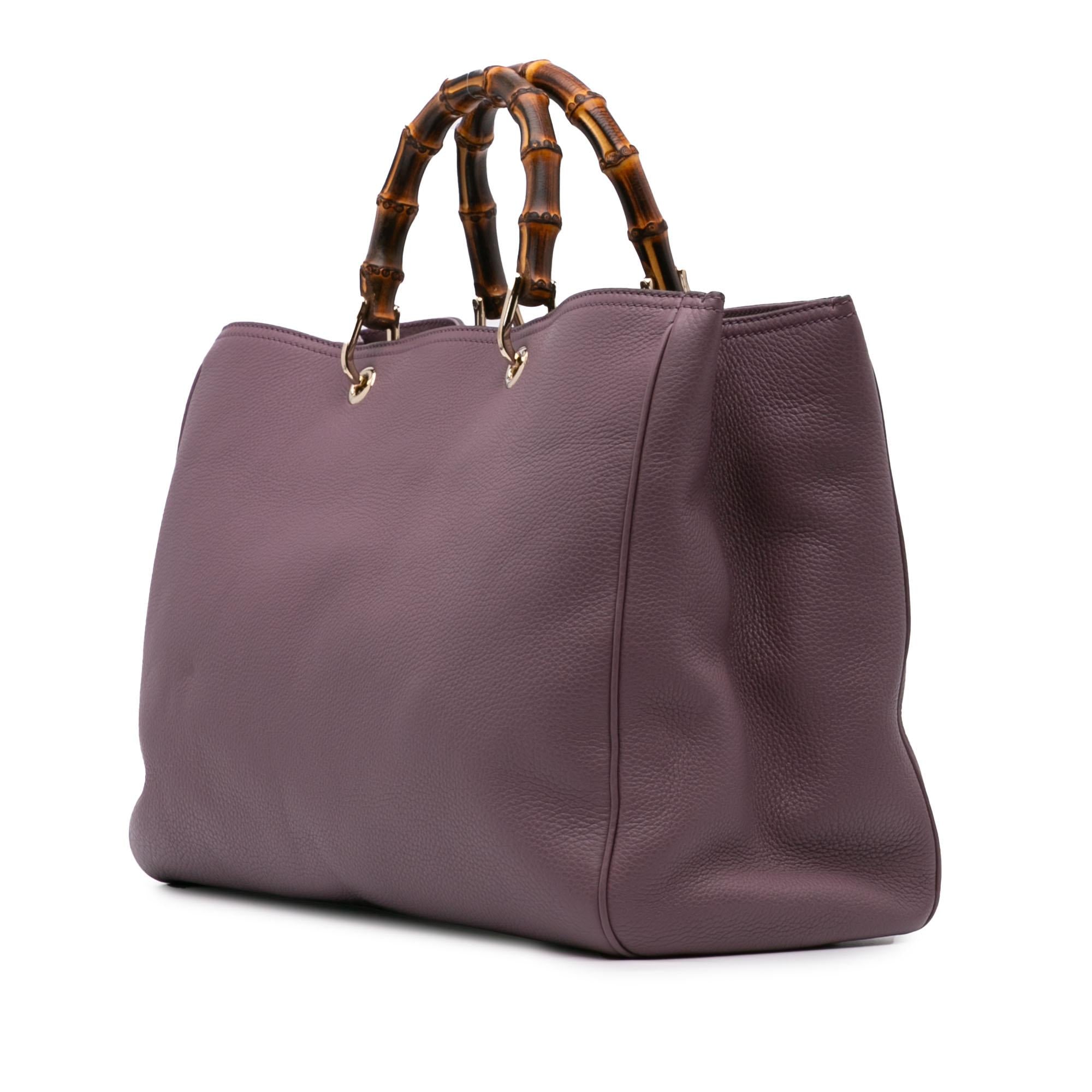 Gucci Large Calfskin Bamboo Shopper Satchel