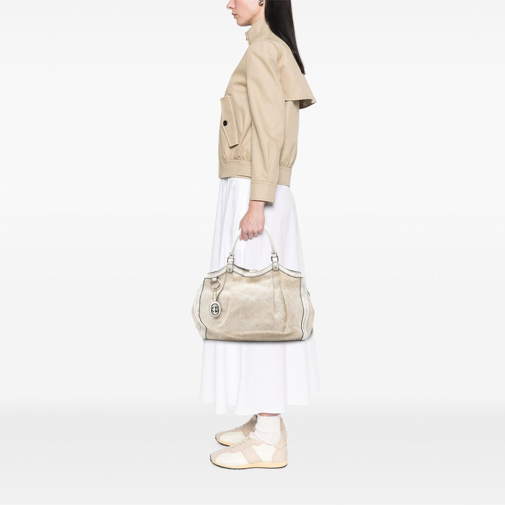 Gucci Large Diamante Raffia Sukey Tote