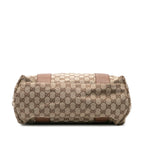 Gucci Large GG Canvas Bamboo Bar Tote