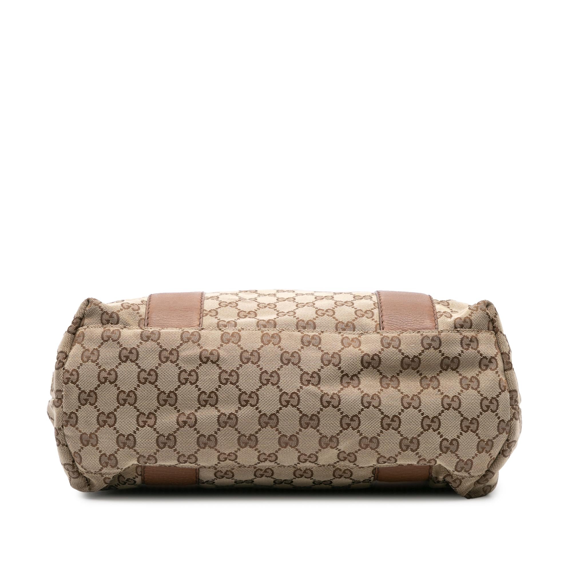 Gucci Large GG Canvas Bamboo Bar Tote