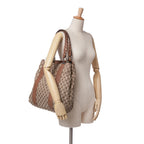 Gucci Large GG Canvas Bamboo Bar Tote