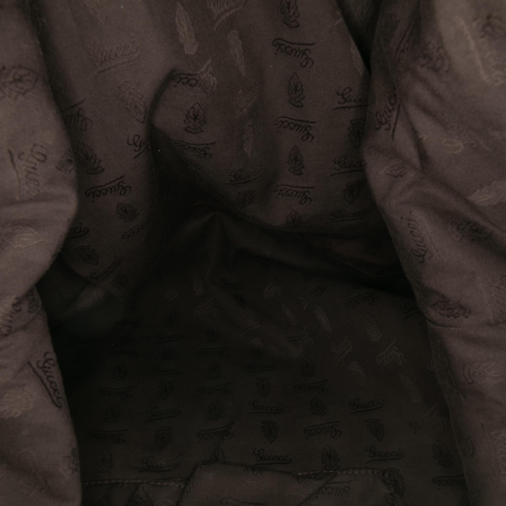 Gucci Large GG Canvas Bamboo Bar Tote