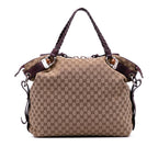Gucci Large GG Canvas Bamboo Bar Tote