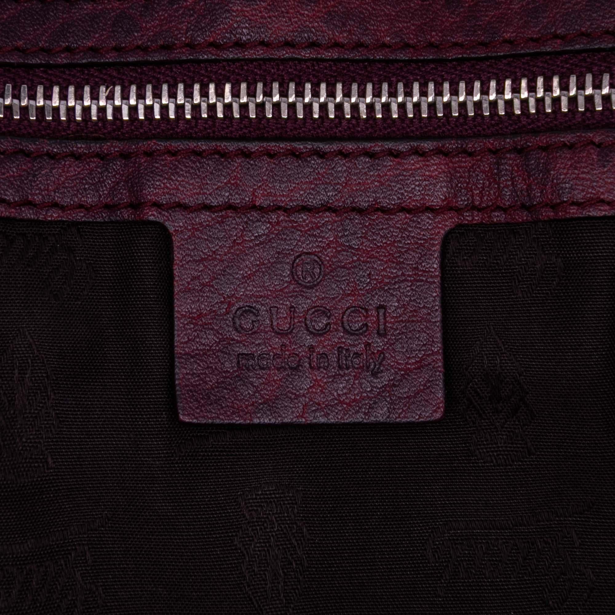 Gucci Large GG Canvas Bamboo Bar Tote