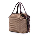 Gucci Large GG Canvas Bamboo Bar Tote
