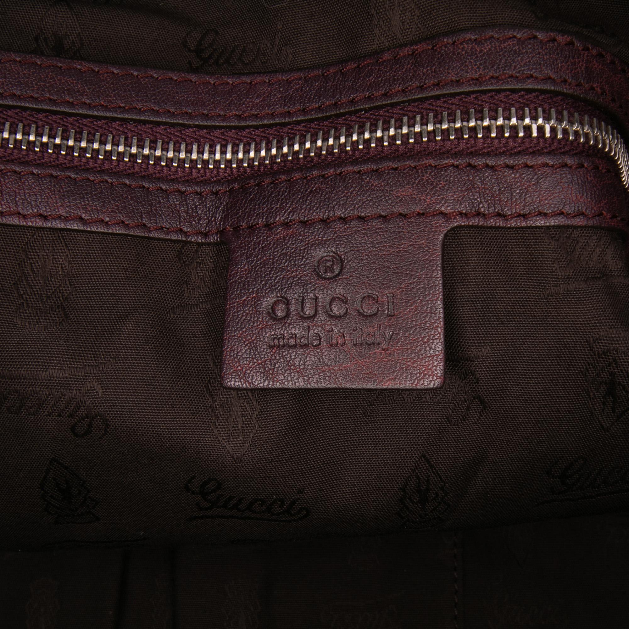 Gucci Large GG Canvas Bamboo Bar Tote