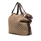 Gucci Large GG Canvas Bamboo Bar Tote