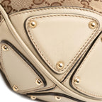 Gucci Large GG Canvas Bamboo Indy Hobo
