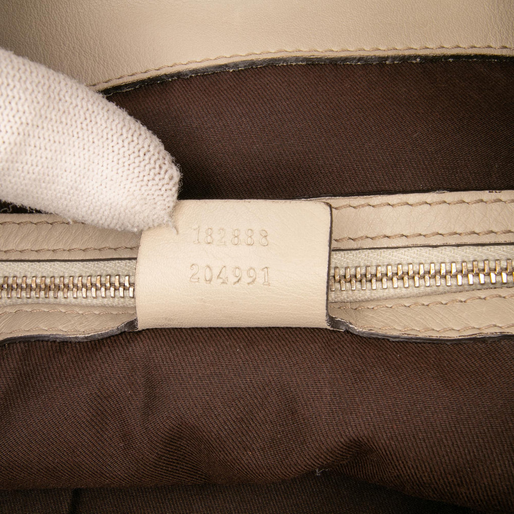 Gucci Large GG Canvas Bamboo Indy Hobo