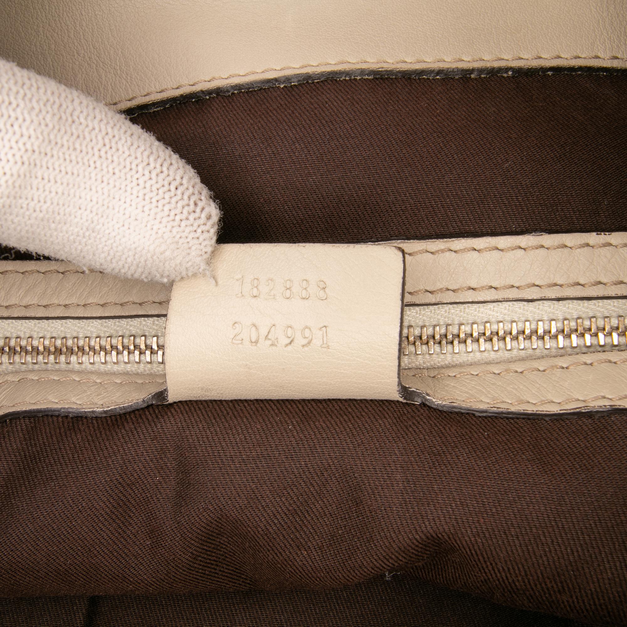 Gucci Large GG Canvas Bamboo Indy Hobo