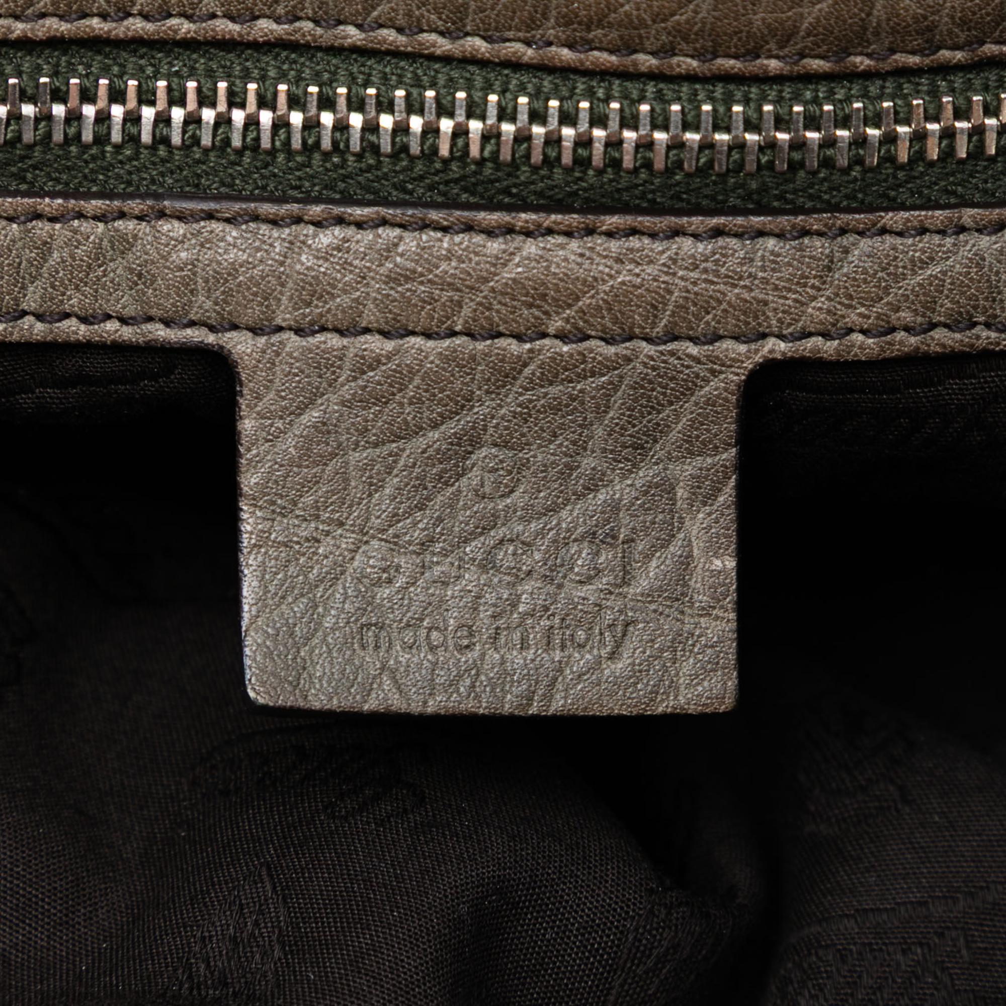 Gucci Large GG Canvas Bamboo Libeccio Tote